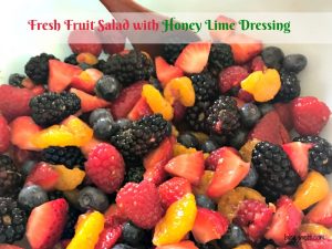Fresh Fruit Salad with Honey Lime Dressing