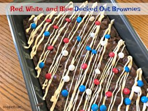 Red, White, and Blue Decked Out Brownies