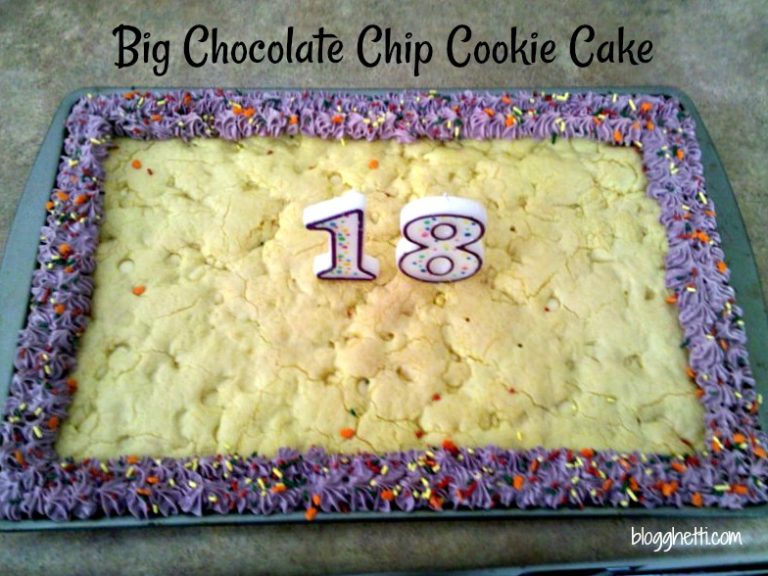 Big Chocolate Chip Cookie Cake