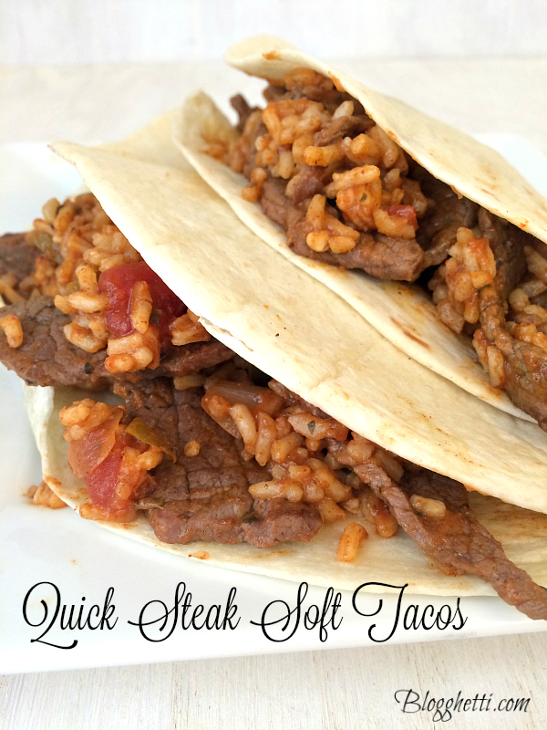 Quick Steak Soft Tacos