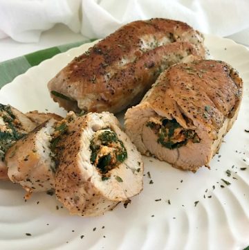 Stuffed Turkey Breast with Feta Cheese and Spinach feature