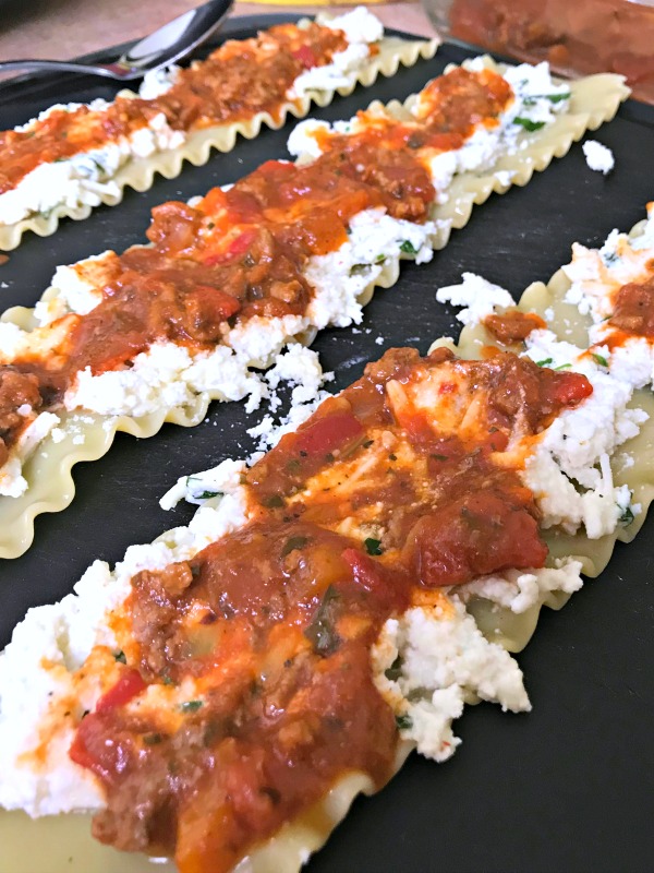 Lasagna Rolls prep