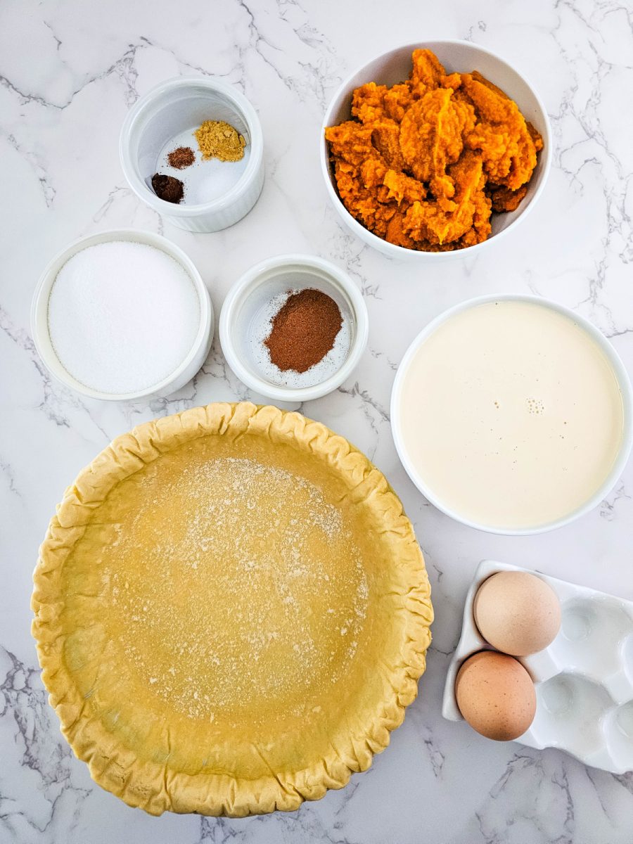 ingredients for pumpkin pie