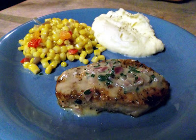 Grilled Pork Chops with Dijon Herb Sauce