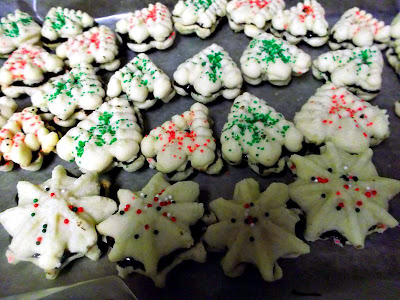 Chocolate-Filled Spritz Cookies