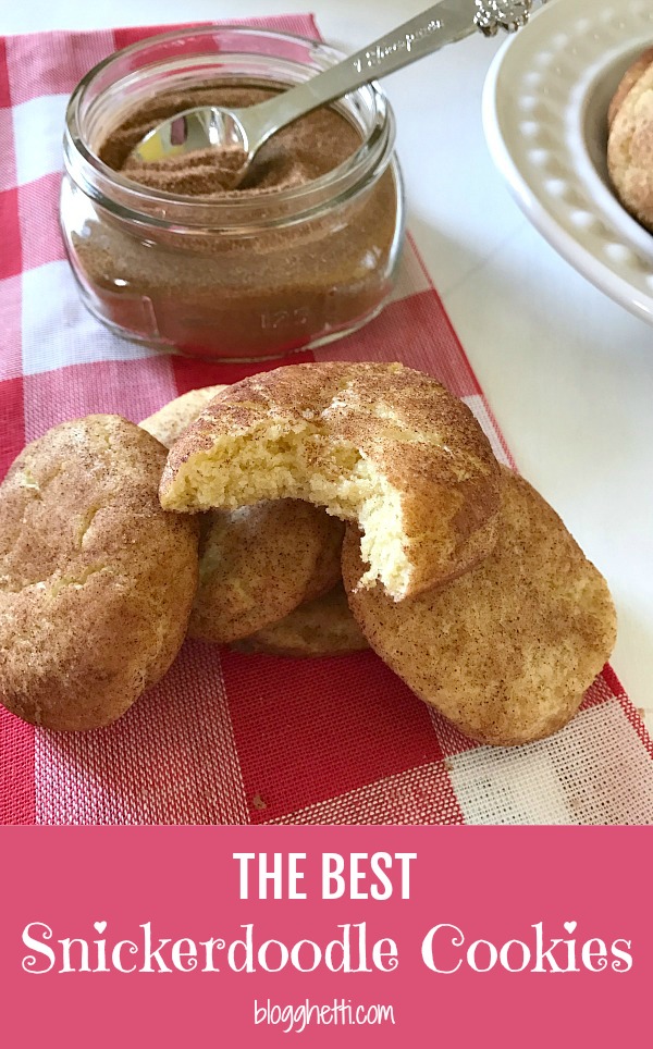 These soft and chewy Snickerdoodle Cookies are buttery and covered in cinnamon and sugar. A classic cookie recipe that is a family favorite. #Snickerdoodle #Cookies 