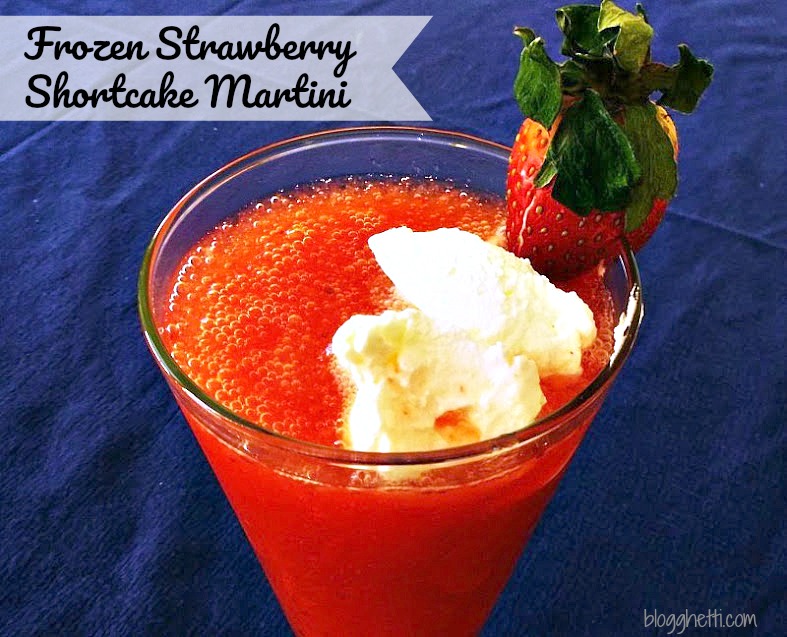 Frozen Strawberry Shortcake Martini