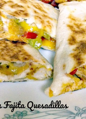 These Chicken Fajita Quesadillas are filled with tender marinated chicken and fajita vegetables and lots of cheese! The recipe is simple, delicious, and healthy. 