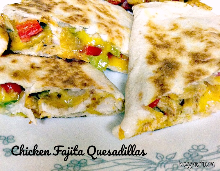 These Chicken Fajita Quesadillas are filled with tender marinated chicken and fajita vegetables and lots of cheese! The recipe is simple, delicious, and healthy. 