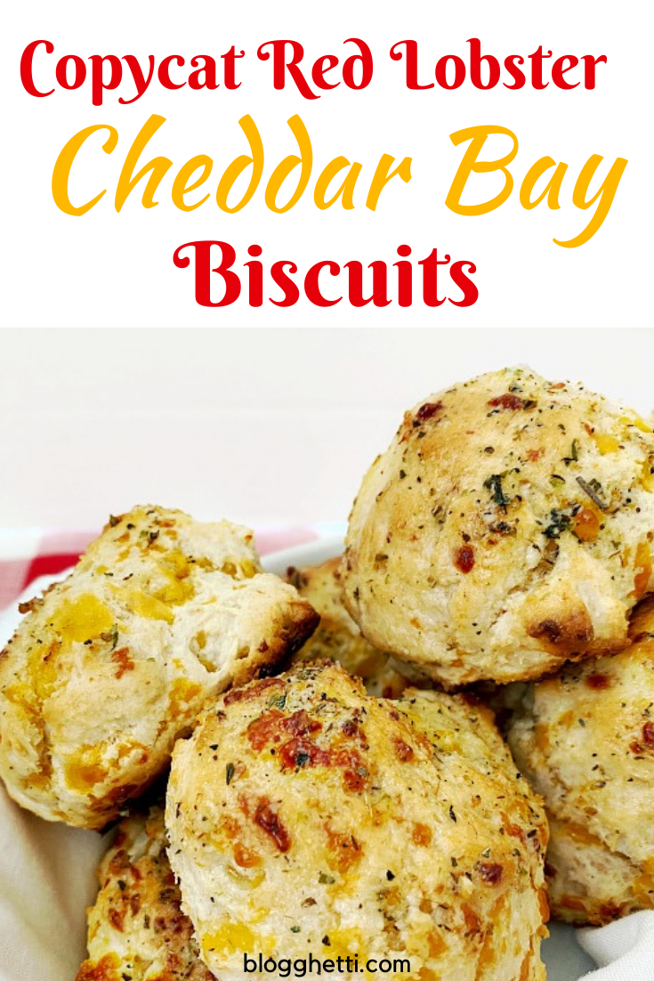 Copycat Red Lobster Cheddar Bay Biscuits with text overlay