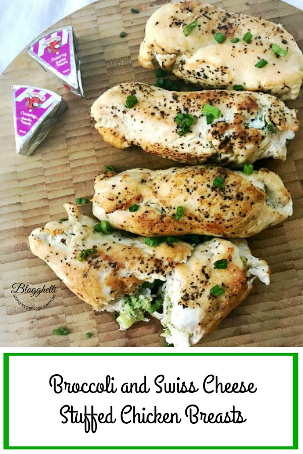 Broccoli and Swiss Cheese Stuffed Chicken Breasts - pin