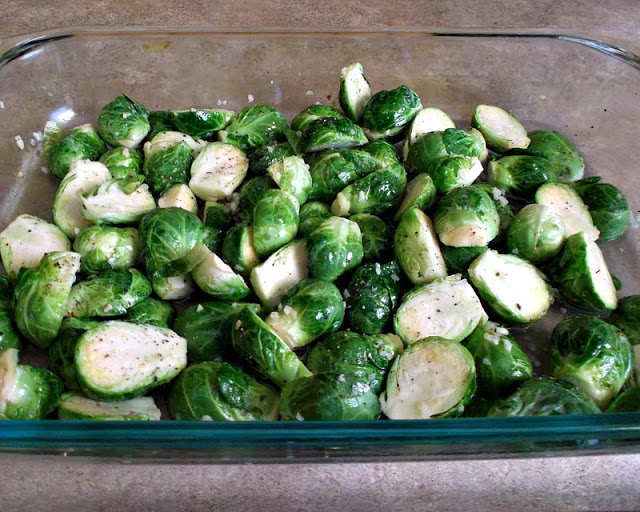 Roasted Brussel Sprouts with Bacon and Parmesan Cheese