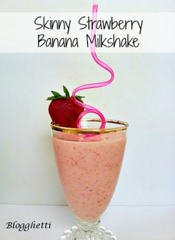 Skinny Strawberry Banana Milkshakes
