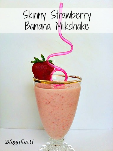 Skinny Strawberry Banana Milkshakes