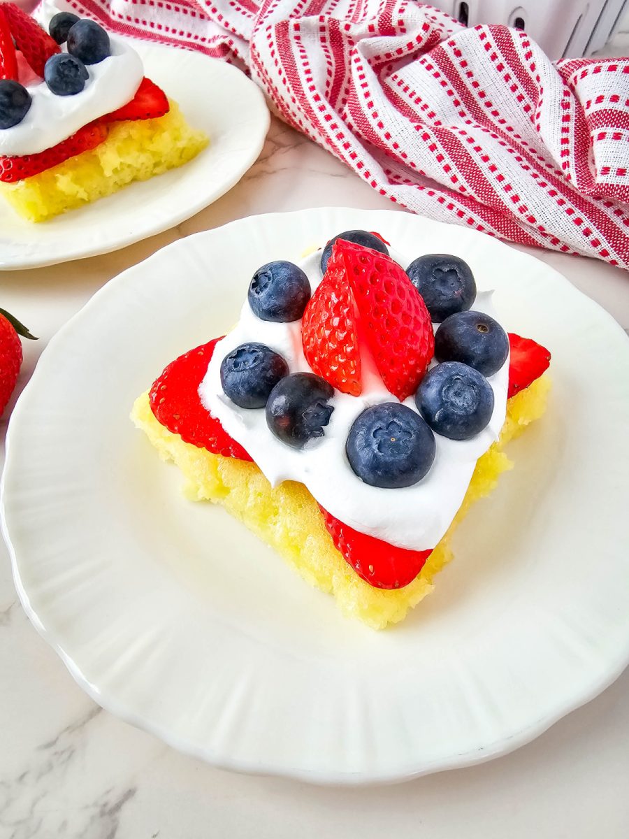 close up of two ingredient lemon bar with fruit