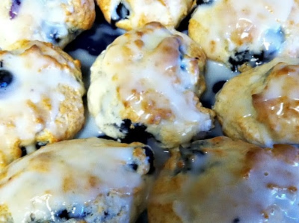 Blueberry Glazed Biscuits