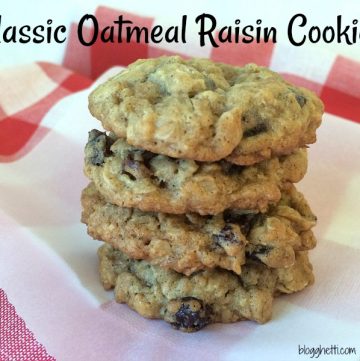 These Oatmeal Raisin Cookies are soft and chewy and have been a part of my life since childhood.  Nothing fancy or complicated, just pure homemade goodness - a classic cookie.