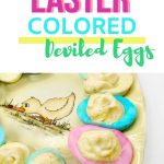 Easter colored deviled eggs - pin