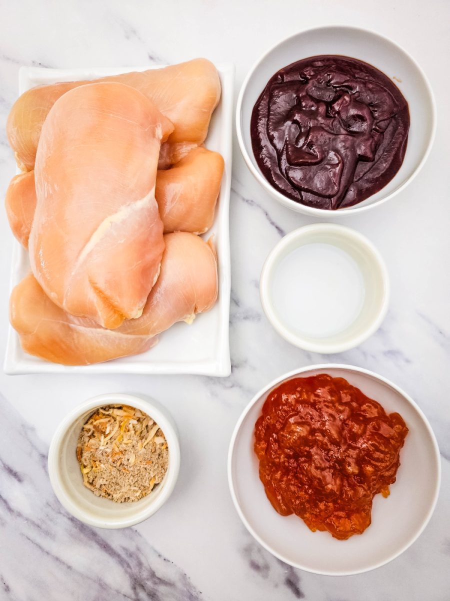 ingredients for crockpot sticky bbq chicken