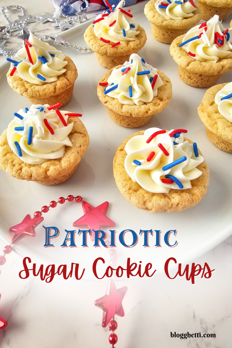 Patriotic Sugar Cookie Cups image with text overlay