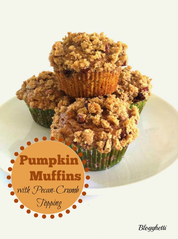 Pumpkin Muffins with Pecan-Crumb Topping