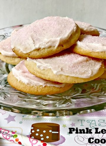 Pink lemonade concentrate gives these Pink Lemonade Cookies a tart treat inside and out. Frosted with a quick homemade icing and sprinkled with pink sugar crystals, the cookies will be a hit for a refreshing sweet summertime treat.
