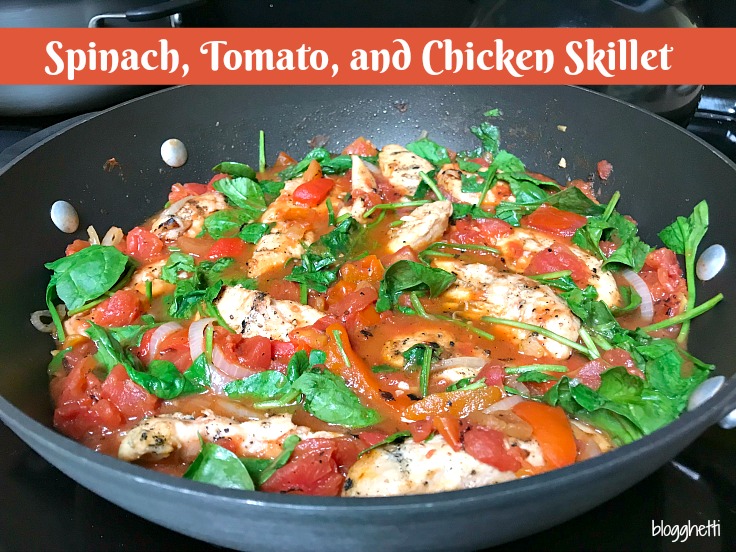 Spinach, Tomato, and Chicken Skillet (Paleo)