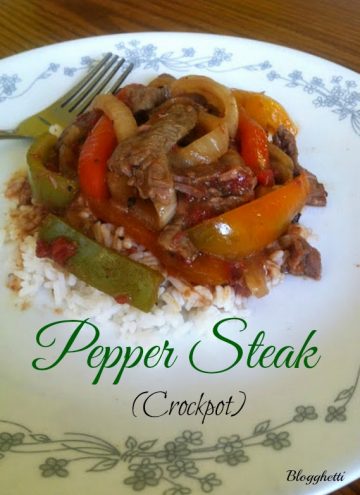 This easy crock pot Pepper Steak is a delicious combination of tender steak strips, fire-roasted tomatoes, and peppers cooked in an Asian-inspired sauce.