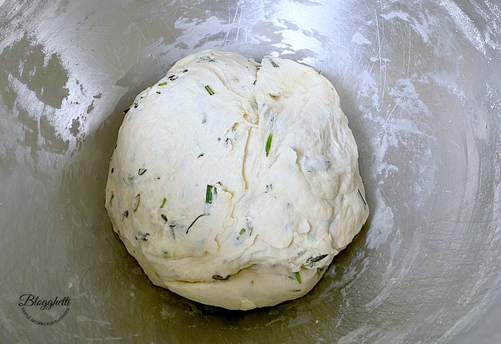 rosemary bread dough ready to rise