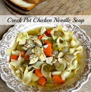 Crock pot Chicken Noodle Soup is perfect during the cold weather; it's the perfect comfort food. So simple to make, wonderfully delicious, and healthy for you.