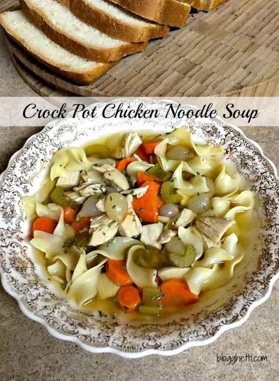 Homemade Chicken Noodle Soup (Crockpot)