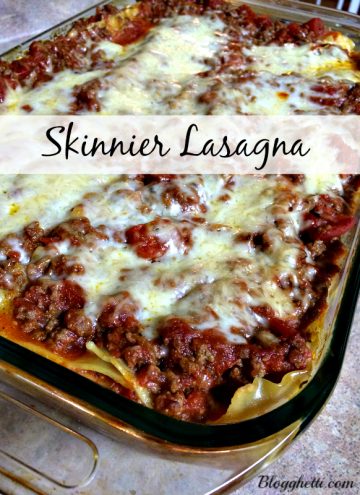 Skinnier Lasagna with Meat Sauce