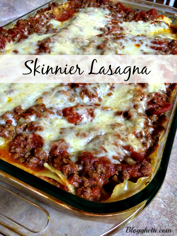 Skinnier Lasagna with Meat Sauce