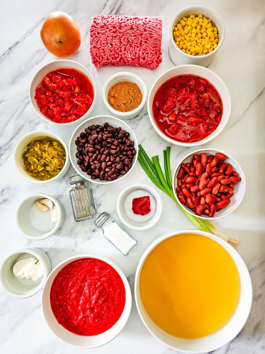 ingredients for slow cooker taco soup