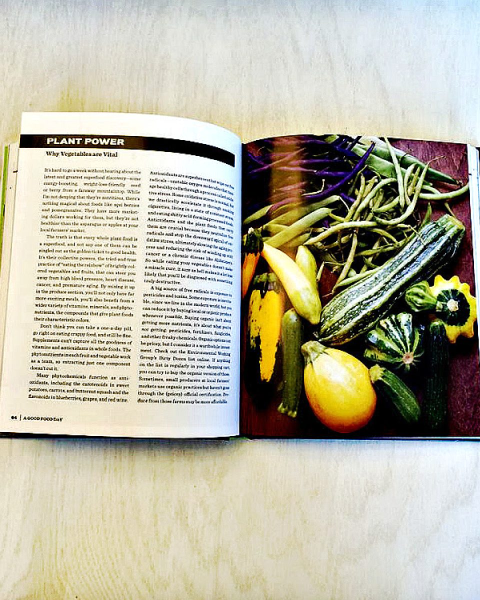 inside book showing squash photo