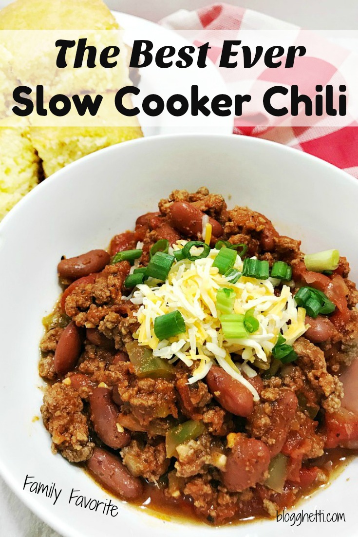 the best ever slow cooker chili with text overlay