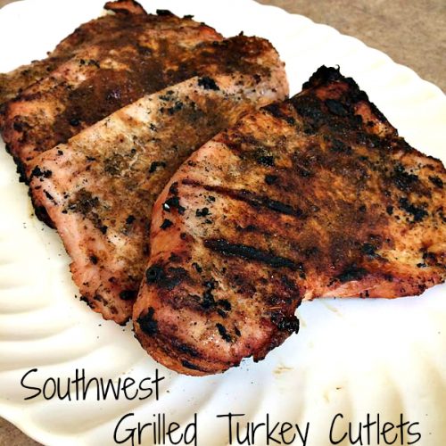 Grilled Turkey Cutlets, Mustard / Soy Marinade