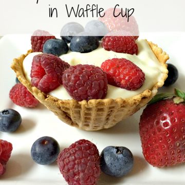 Easy Cheesecake Dessert in Waffle Cup
