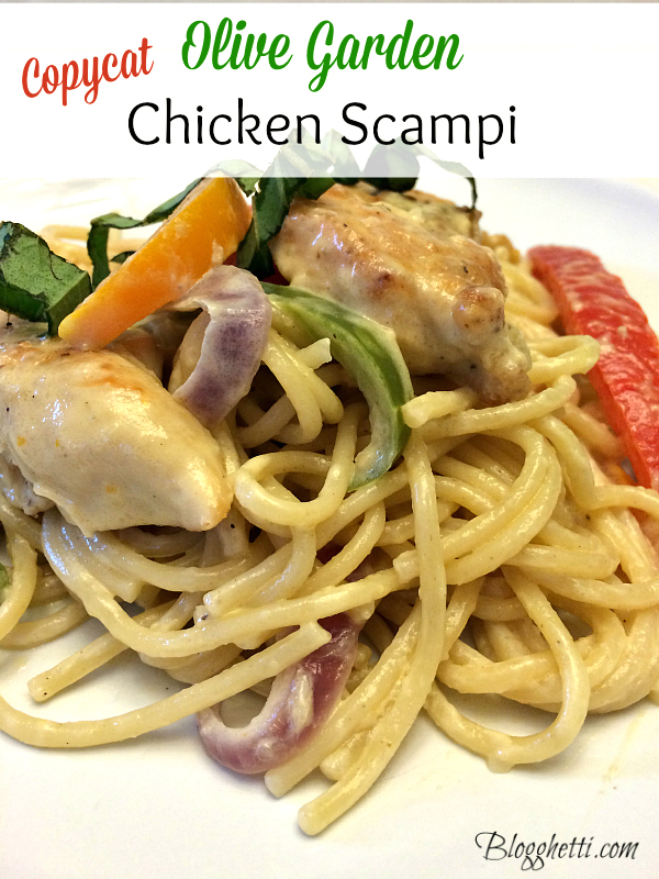 Copycat Olive Garden Chicken Scampi