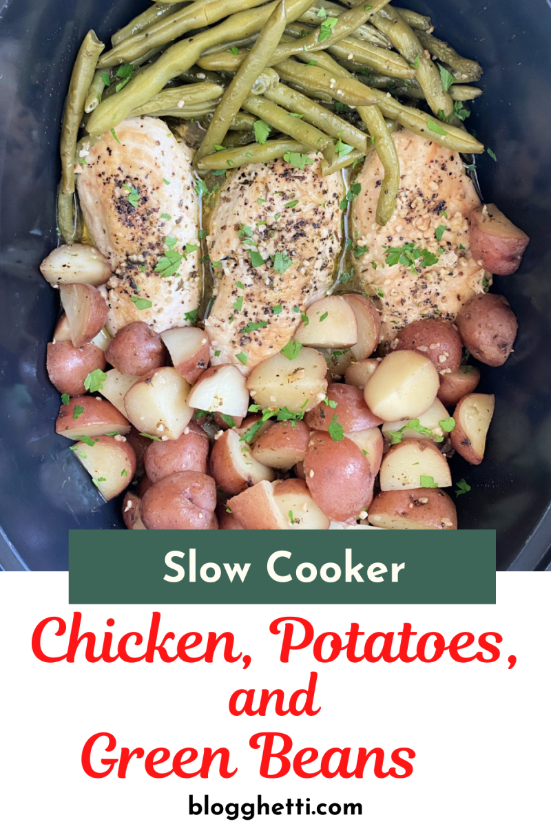 slow cooker chicken with potatoes and green beans image