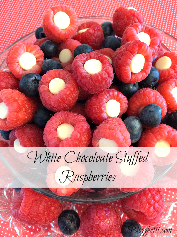 White Chocolate Stuffed Raspberries