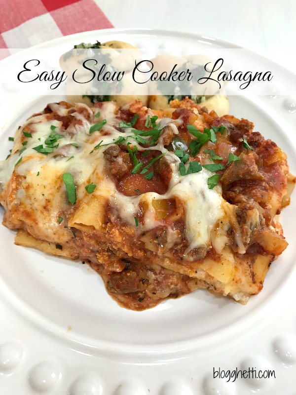 This Slow Cooker Lasagna recipe is super simple and delicious; comfort food at its best. Slow cooked with three cheeses, a homemade sauce that simmers for hours, and you don't have to cook the noodles first! This slow cooker version is a must-try!