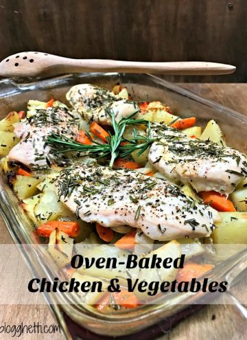 It is perhaps one of my favorite one pan meals. It uses my favorite herb, rosemary and you can't go wrong with potatoes, carrots, and chicken combination.