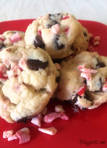 Chocolate Chip Peppermint Crunch Cookies