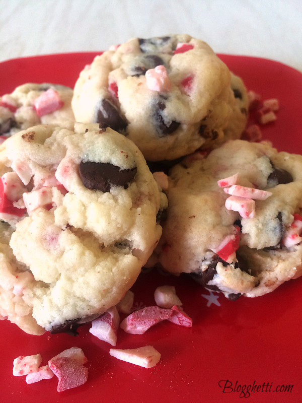 Chocolate Chip Peppermint Crunch Cookies