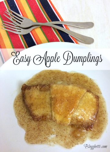 Easy Apple Dumplings served on a white plate