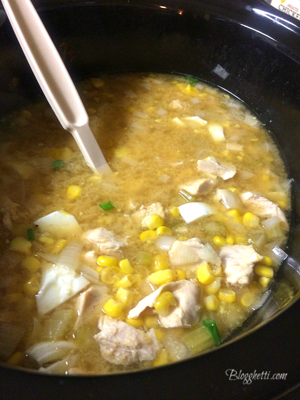 PA Dutch Chicken Corn Soup Crockpot