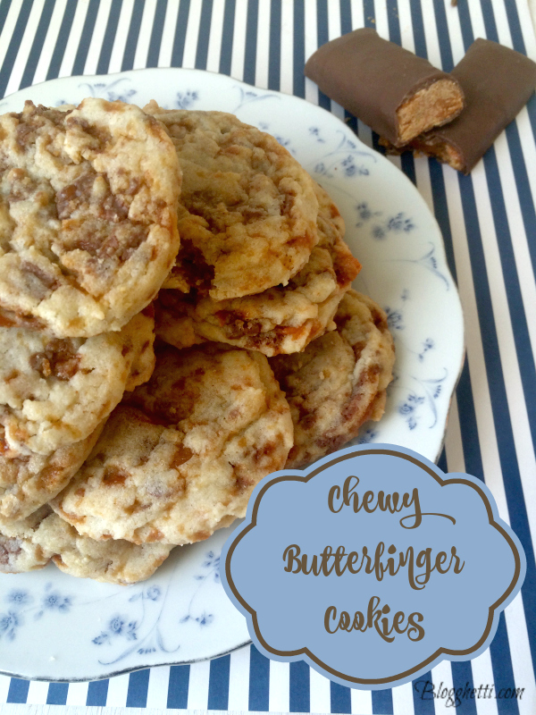 Chewy Butterfinger Cookies