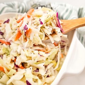 feature image of creamy coleslaw