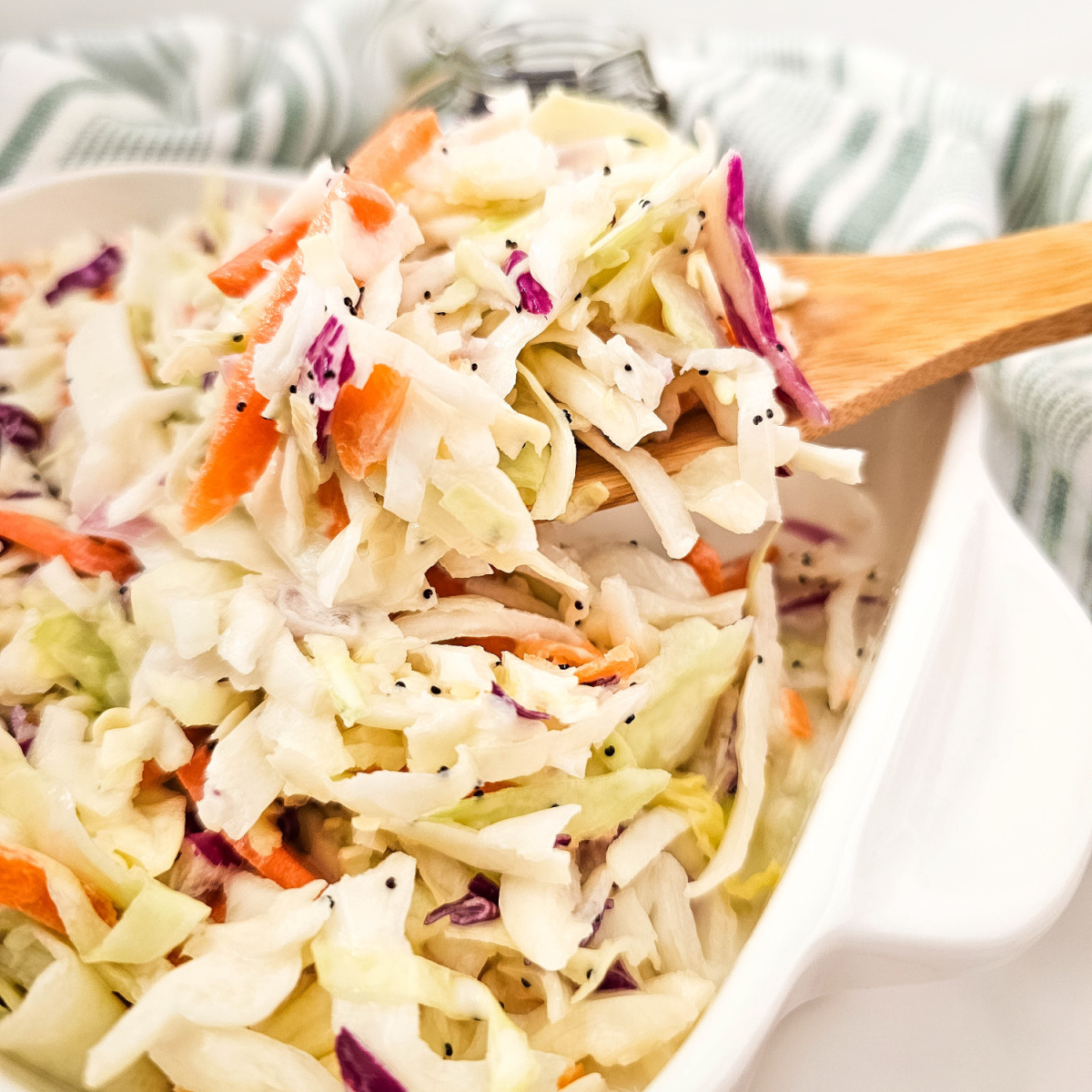 feature image of creamy coleslaw